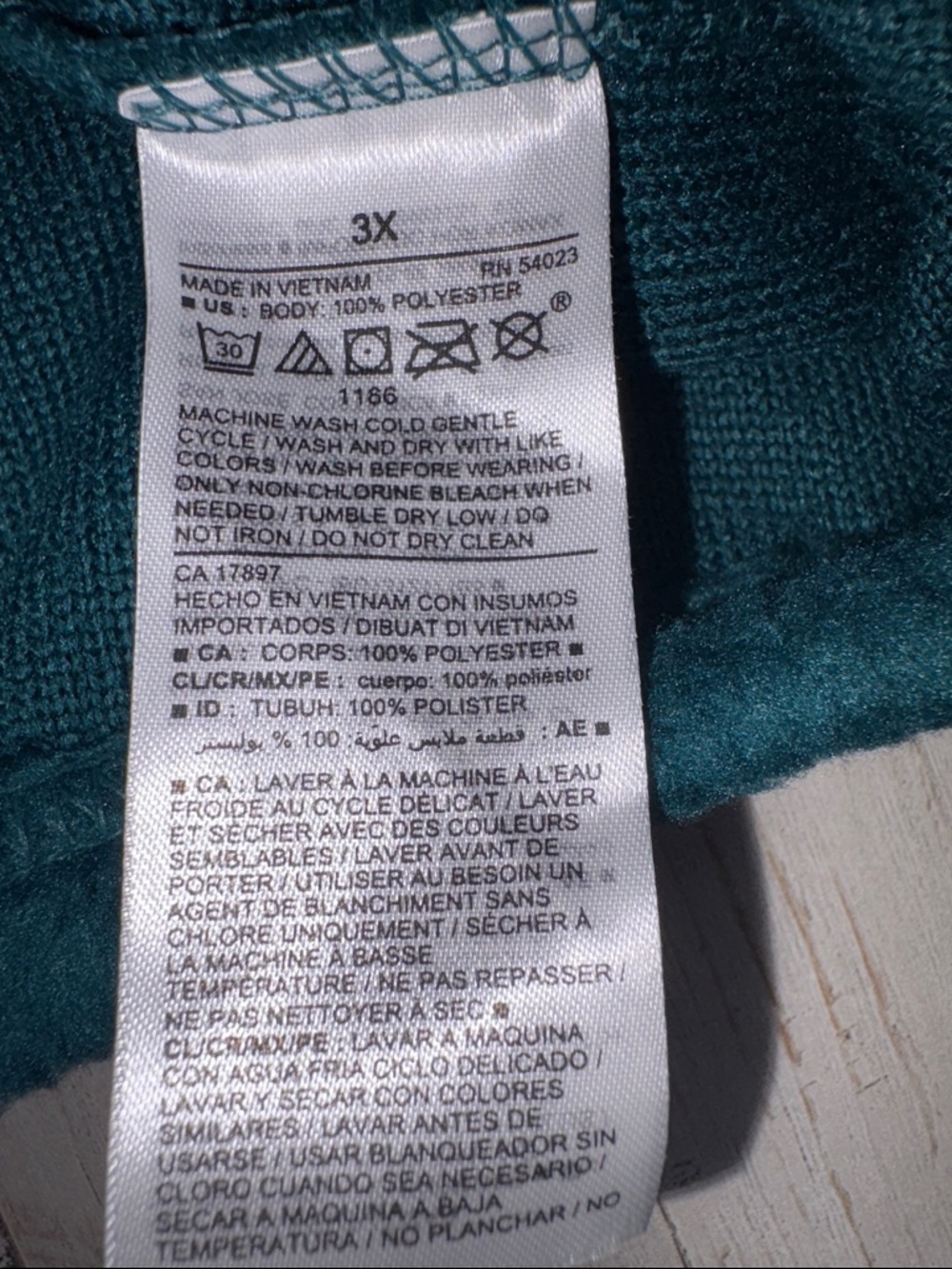 Old Navy Teal Half-Zip Fleece Pullover 3X - Picture 13 of 13